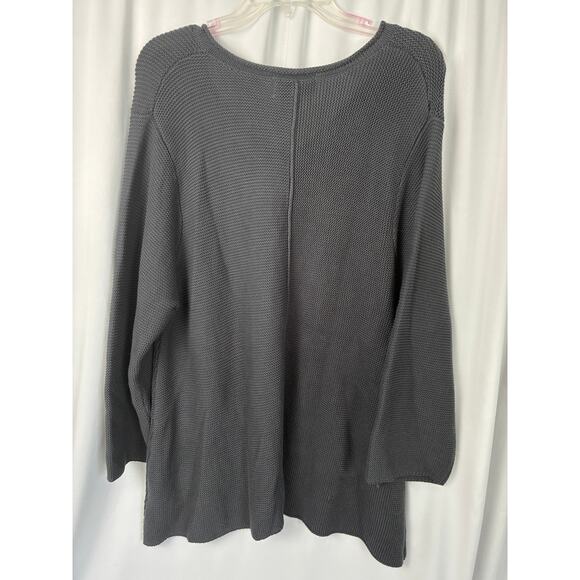Habitat Clothes to Live in Tunic Sweater Women's XL Gray Pocket Lagenlook - Picture 3 of 7